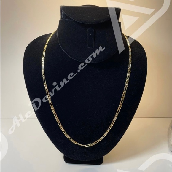 Figaro link chain necklace (gold plated) - Picture 2 of 8